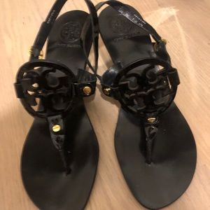 Tory Burch Brown Kitten Heel Sandal
